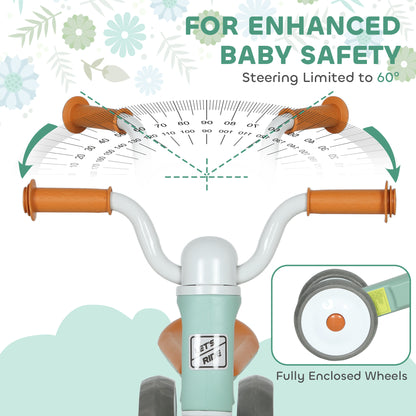 Toddler Balance Bike with No Pedal, 3 Silence Wheels for Indoor Outdoor