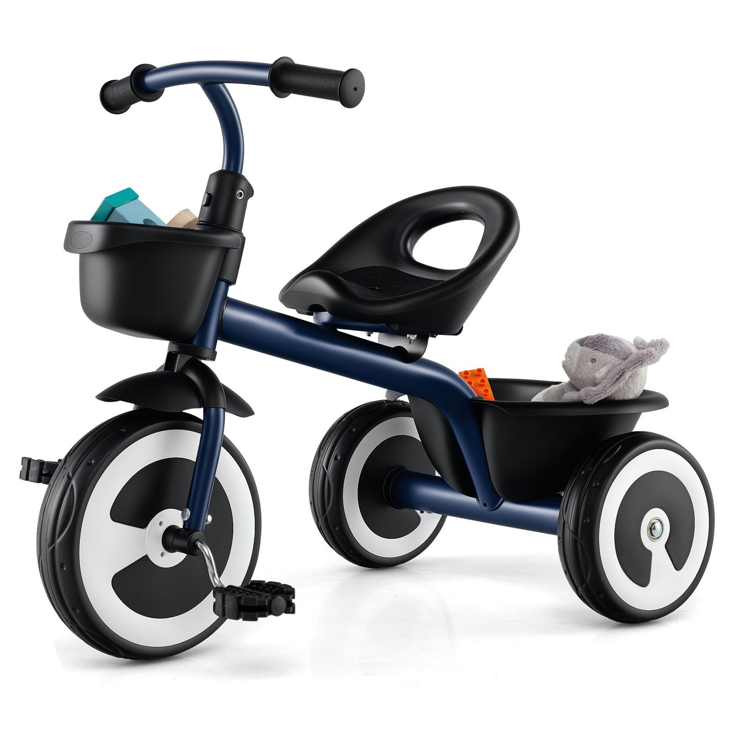 Toddler Tricycle Kids Trike with Adjustable Seat for 1.5-5 Years Old