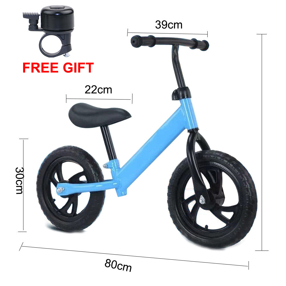 12" Kids Balance Bike Walking Running Training Bicycle for 2-6 Years Children
