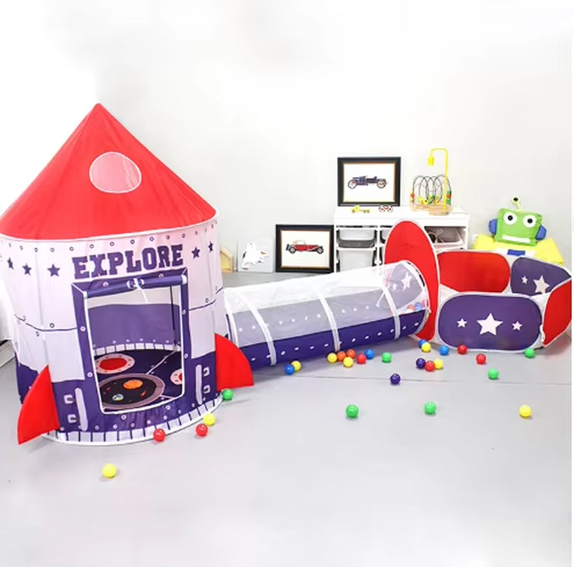 3 in 1 Play Tent for Kids Pop up Play Tent Tunnel with Ball Pit
