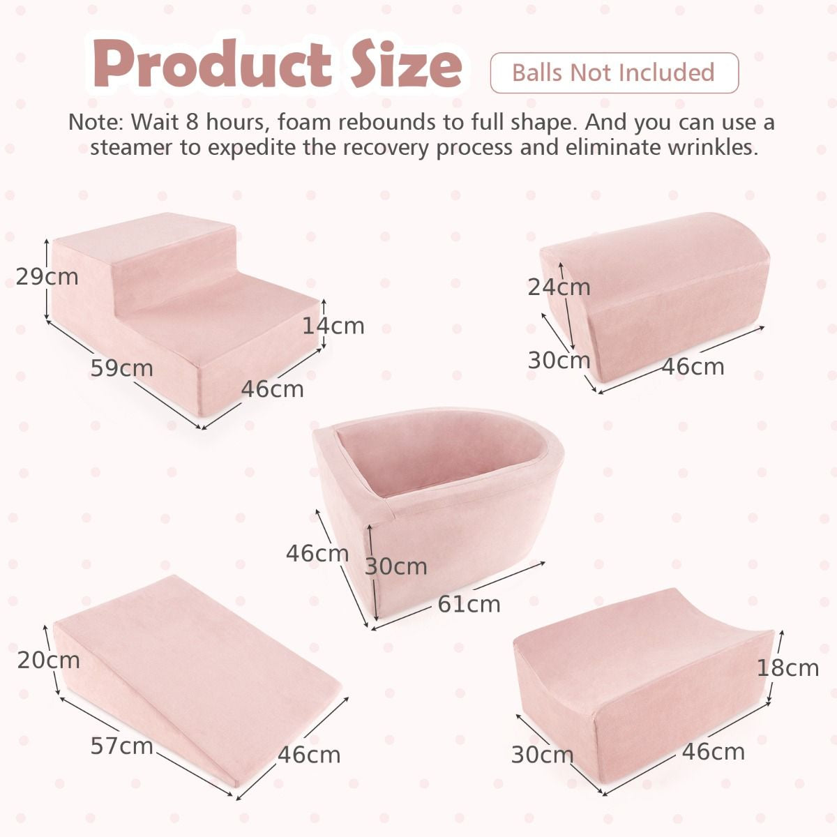 5-Piece Climb and Crawl Playset with Ball Pit for Kids (Ocean Balls Not Included)