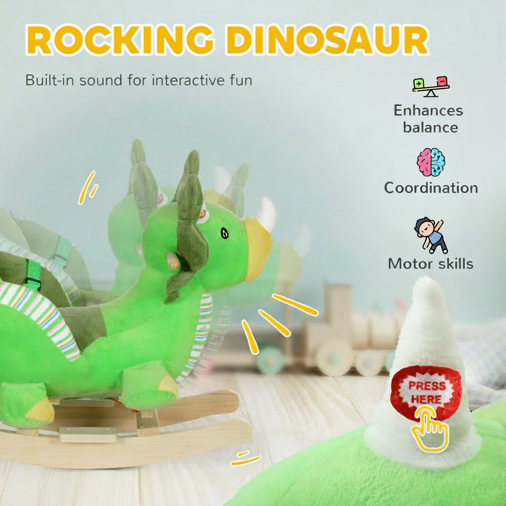 Rocking Dinosaur with Animal Sounds, for Toddlers 18-36 Months