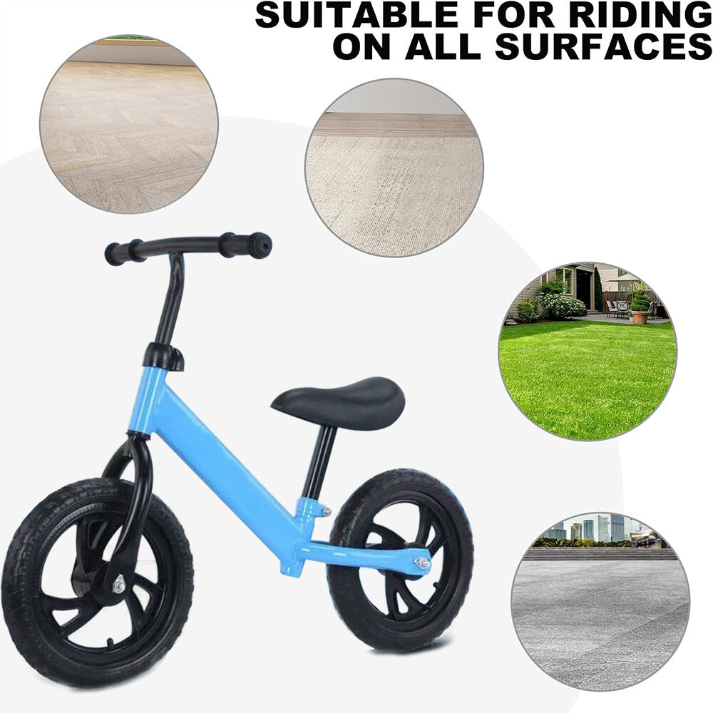 12" Kids Balance Bike Walking Running Training Bicycle for 2-6 Years Children