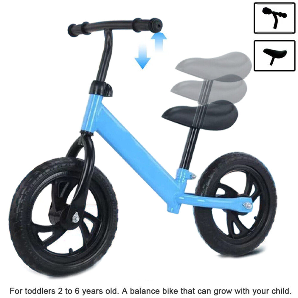 12" Kids Balance Bike Walking Running Training Bicycle for 2-6 Years Children