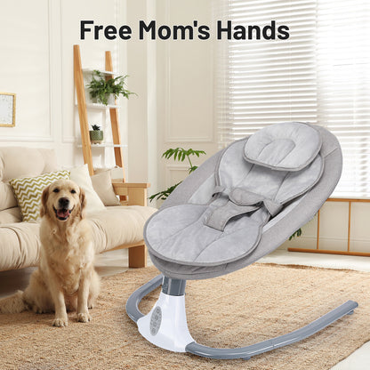 Bluetooth Electric Baby Swing Infant Cradle Bouncer Rocker Chair Music Remote UK