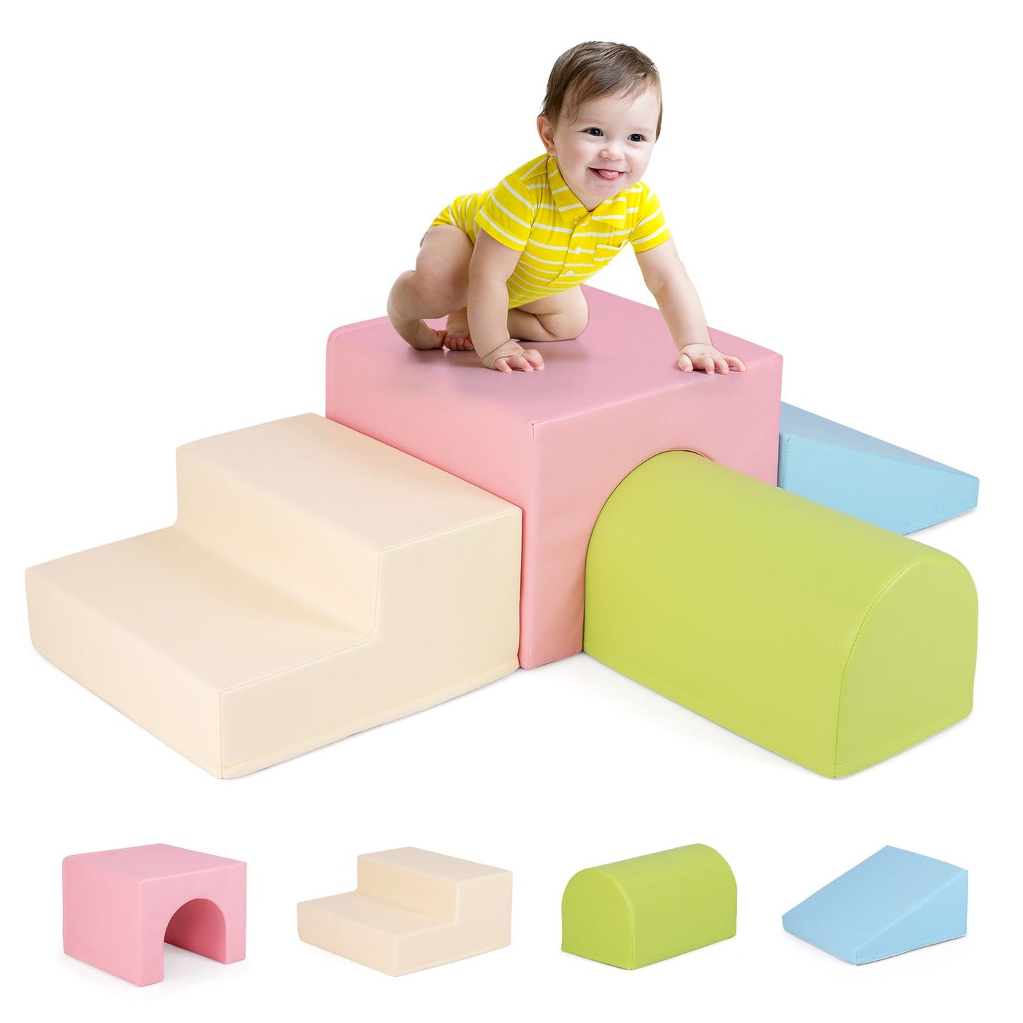 Climb and Crawl Foam Block Play Set for Infant Baby and Toddlers
