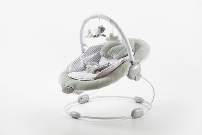 LADIDA Grey Newborn Baby Bouncer Chair Recliner Soothing Music Vibration Toys 77