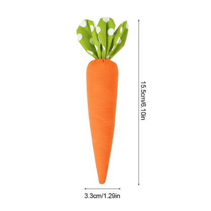 1/5Pcs Easter Carrot Ornaments 2026 Spring Easter Party Decoration for Home Kids Birthday Favors Gift Soft Artificial Carrot Toy