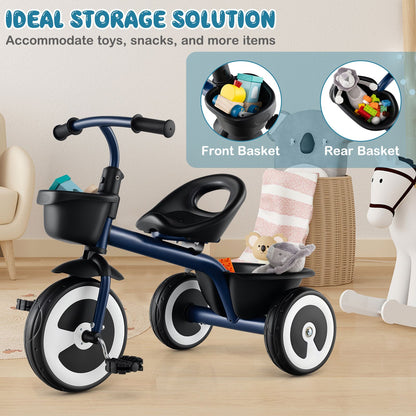 Toddler Tricycle Kids Trike with Adjustable Seat for 1.5-5 Years Old