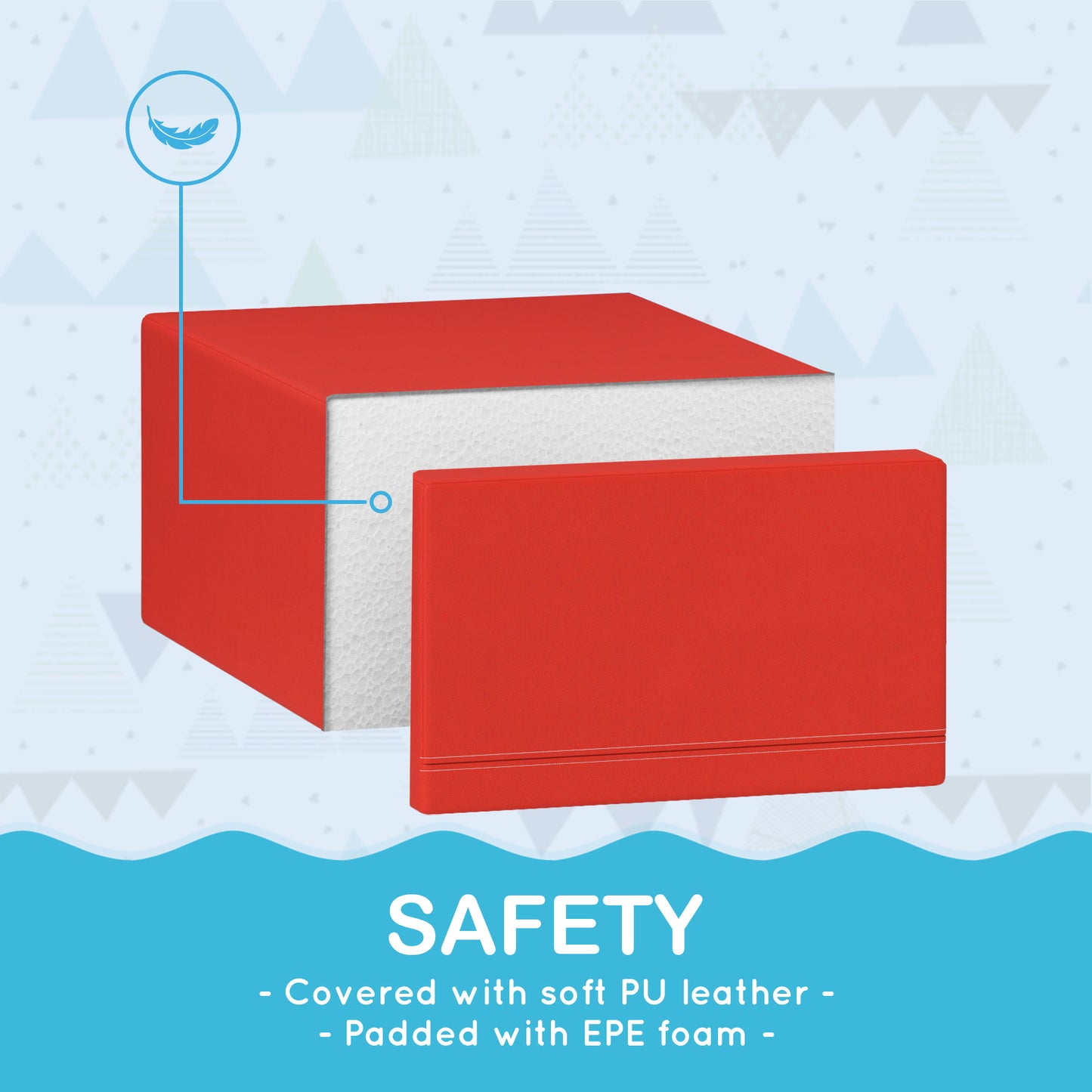 2-Piece Soft Play Set, Baby Foam Climber, Climbing Blocks for Toddler