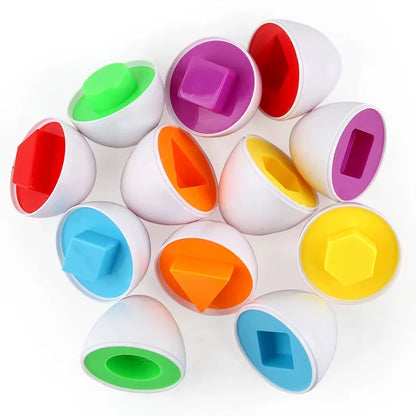 Baby Montessori Learning Educational Math Toy Smart Eggs Puzzle Sorter Toy Matching Games for Children Kids Easter Egg Gift
