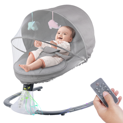 Bluetooth Electric Baby Swing Infant Cradle Bouncer Rocker Chair Music Remote UK