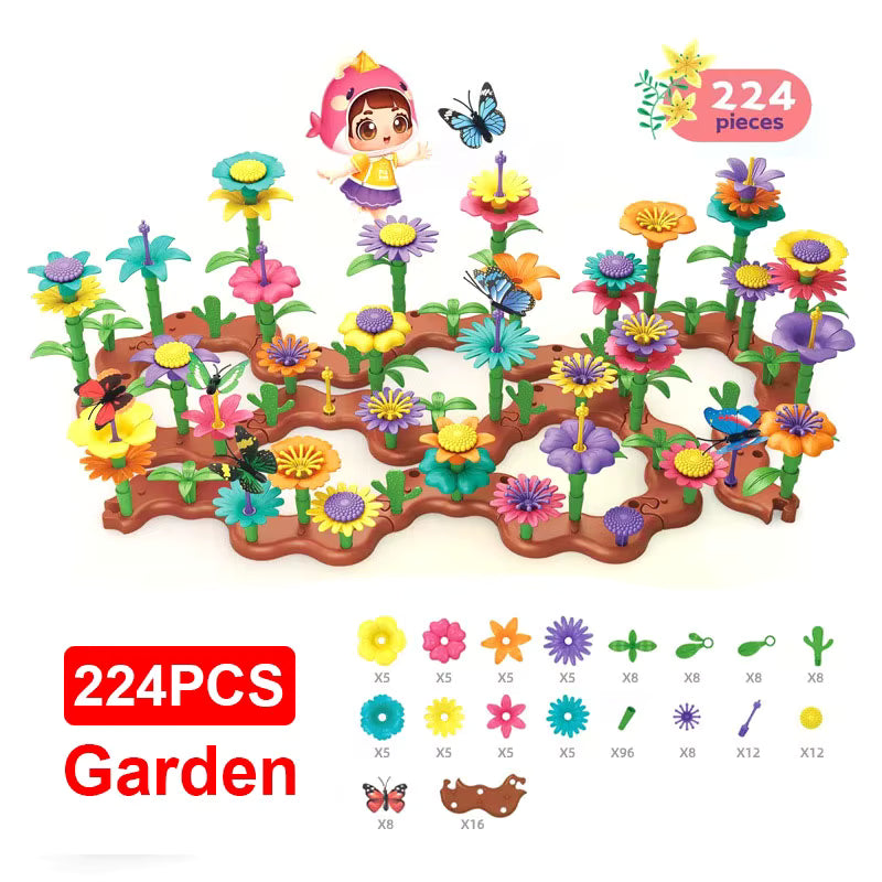 Flower Garden Building Set for kids 224pcs
