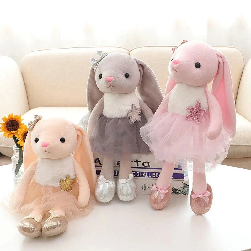 Bunny Plush Toys Stuffed Animals Rabbit Kawaii Soft Long Legs Plush Toy Dolls Children Appease Towel Girls Easter Birthday Gift
