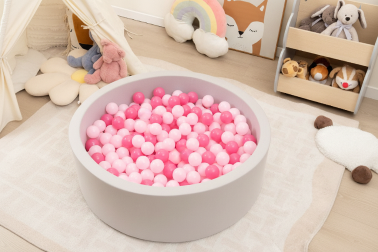 Plastic Balls for Children 100 Ball Pits Kids Pink & Baby Pink Toys Play Balls