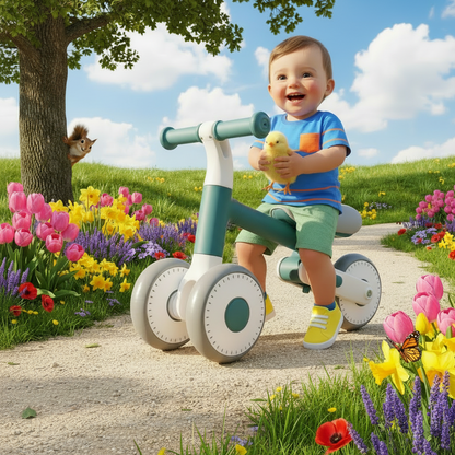 Baby Balance Bike Toddler Walker Training Bicycle with Adjustable Seat