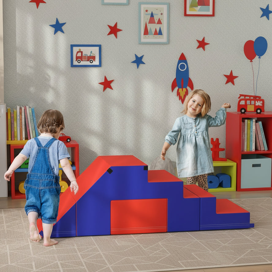 2-Piece Soft Play Set, Baby Foam Climber, Climbing Blocks for Toddler