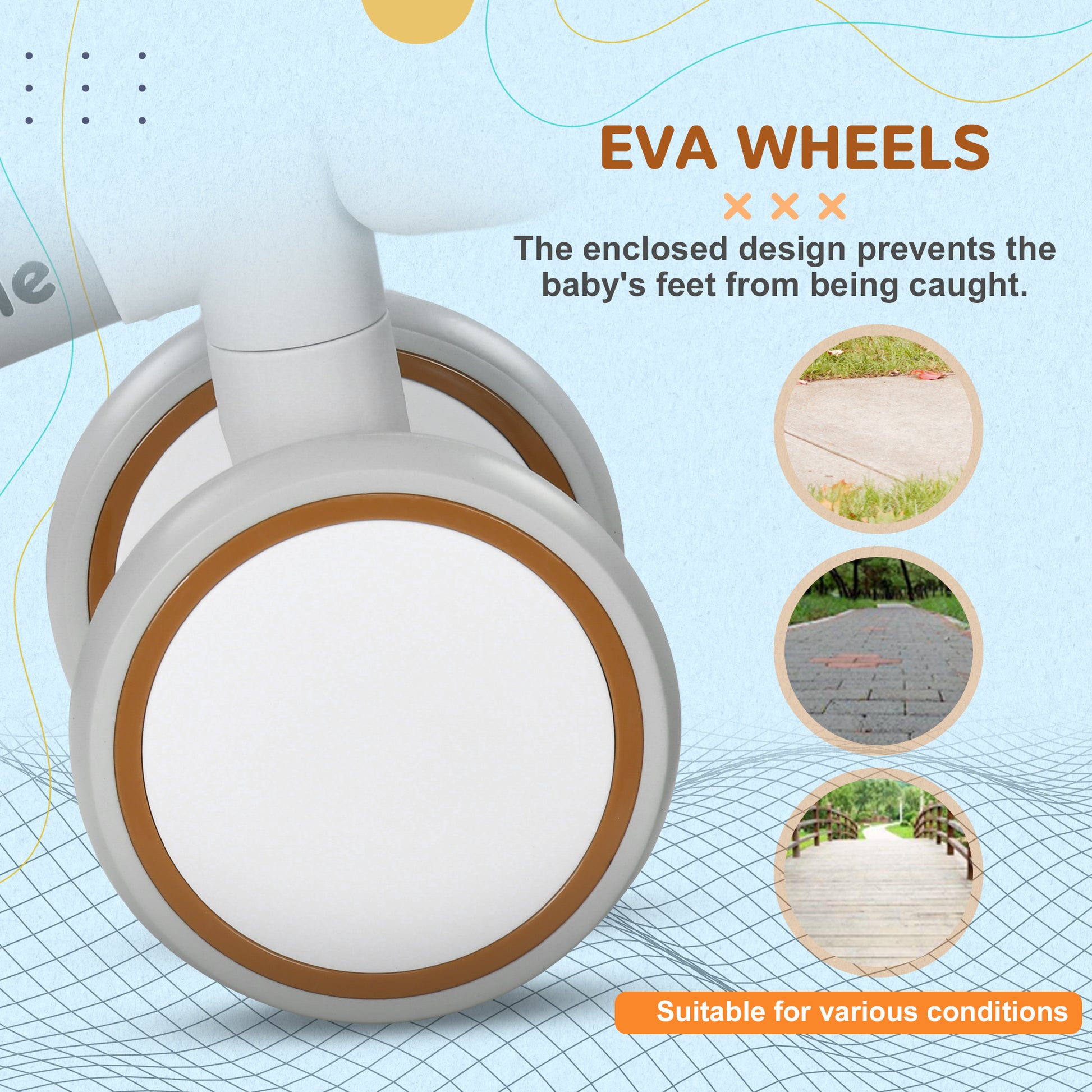 Kids Balance Bike for 1-3 Years Old, No Pedal Training Bike