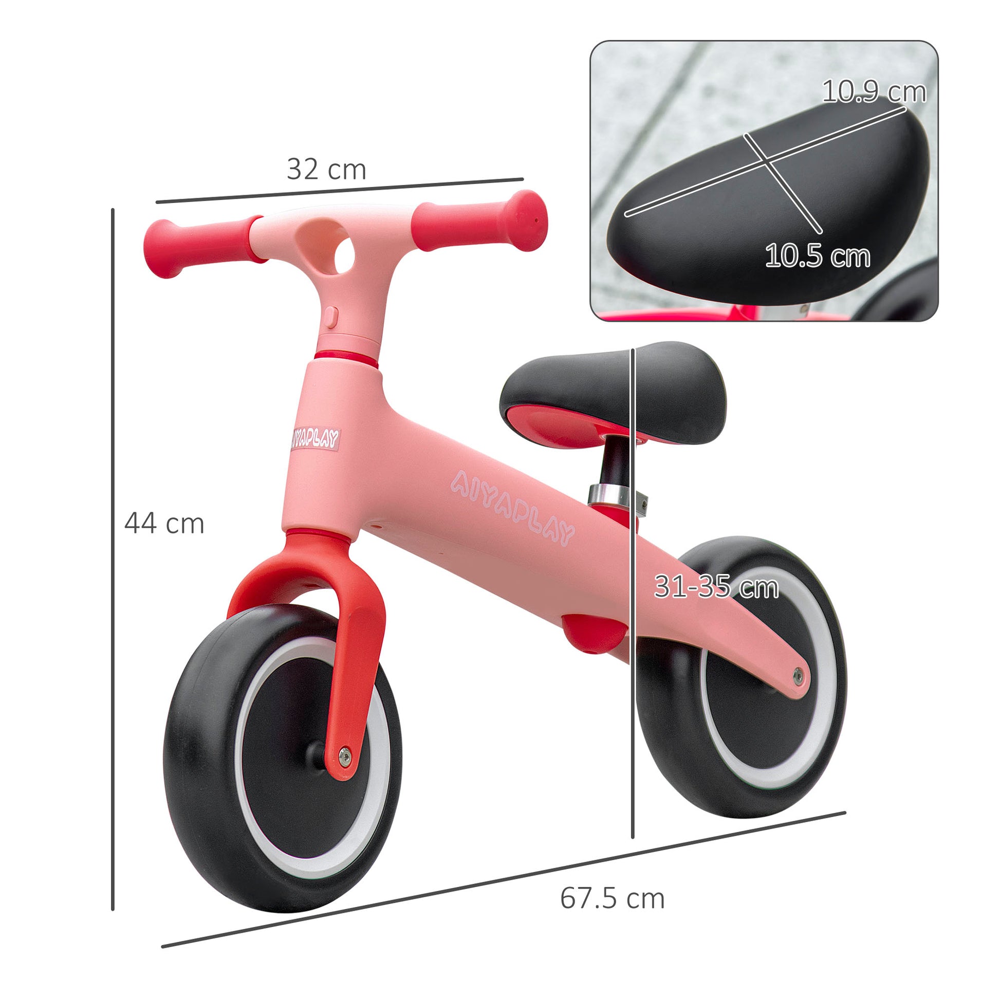 Baby Balance Bike for Toddlers 1.5 - 3 Years Old W/ Adjustable Seat