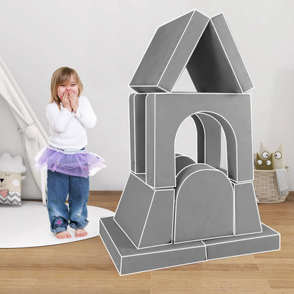 8-Piece Modular Kids Play Couch with Machine-Washable Covers