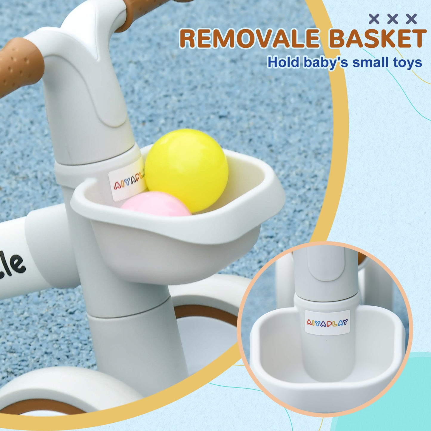 Kids Balance Bike for 1-3 Years Old, No Pedal Training Bike