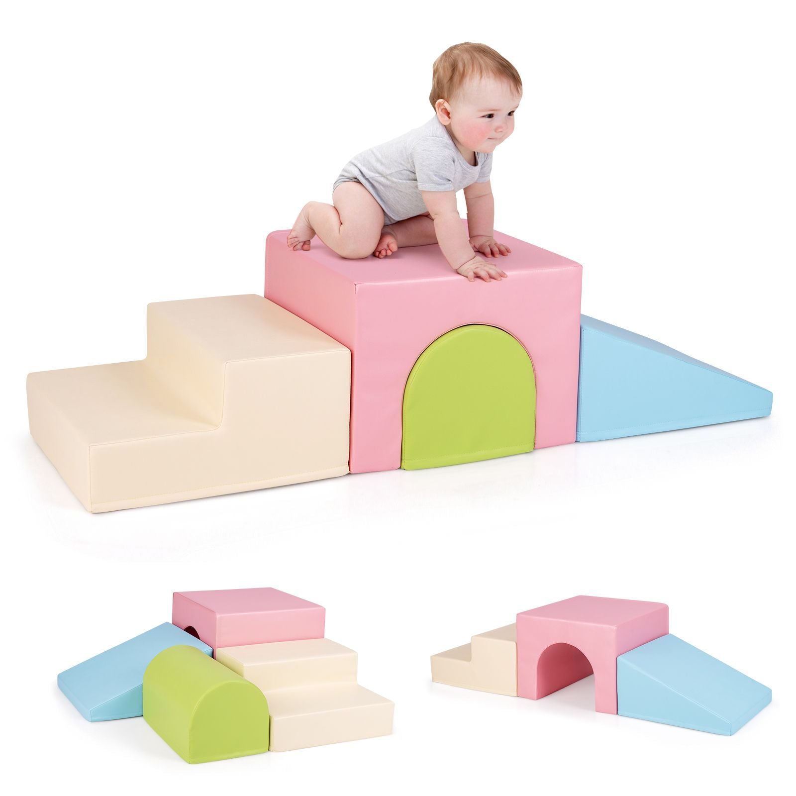 Climb and Crawl Foam Block Play Set for Infant Baby and Toddlers