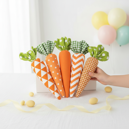 Easter carrots with girl's hand no flowers