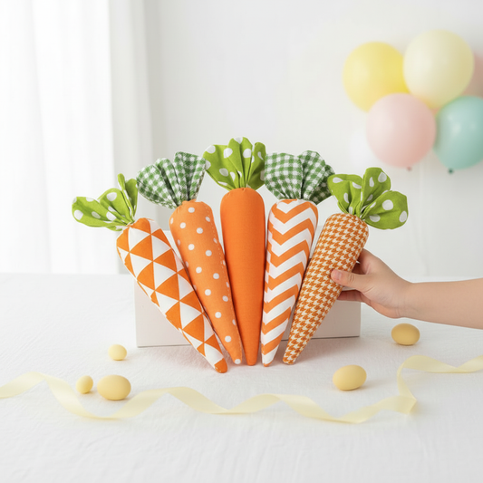 Easter carrots with girl's hand no flowers