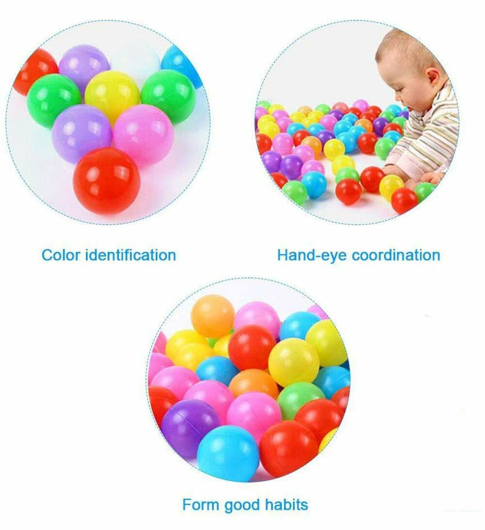 100 Pack PLASTIC SOFT PLAY BALLS for CHILDREN PIT BALL MULTICOLOURED