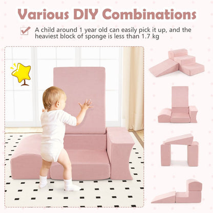 5-Piece Climb and Crawl Playset with Ball Pit for Kids (Ocean Balls Not Included)