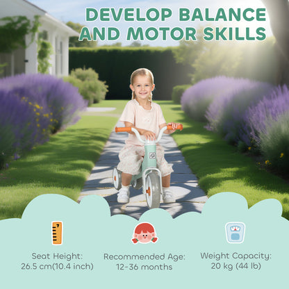 Toddler Balance Bike with No Pedal, 3 Silence Wheels for Indoor Outdoor