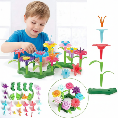 Flower Garden Building Set with boy