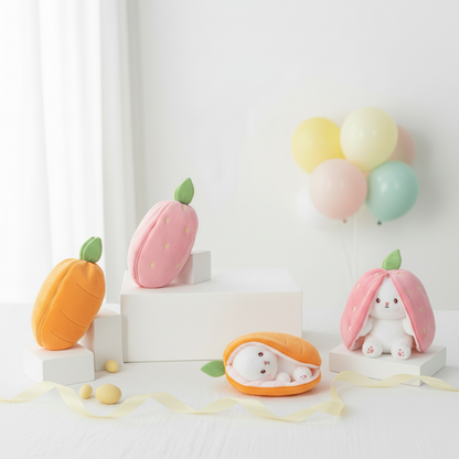 Product Display with Bunny Plushies